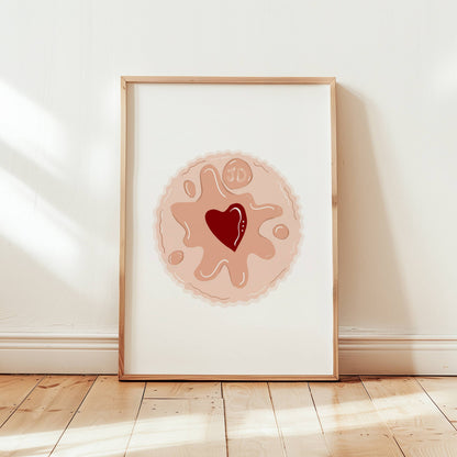 The Jammy Dodger Art Print | Retro Art | Foodie